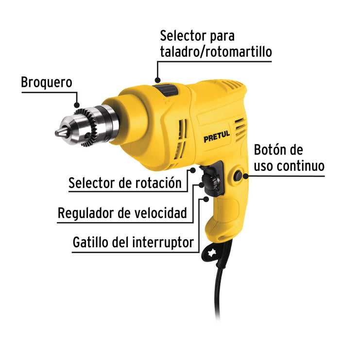 Rotomartillo 3/8' 550 W, Pretul Código: 28113