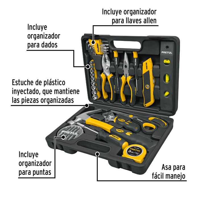 Juego de 42 herramientas Comfort Grip, Pretul 22101 SET-42