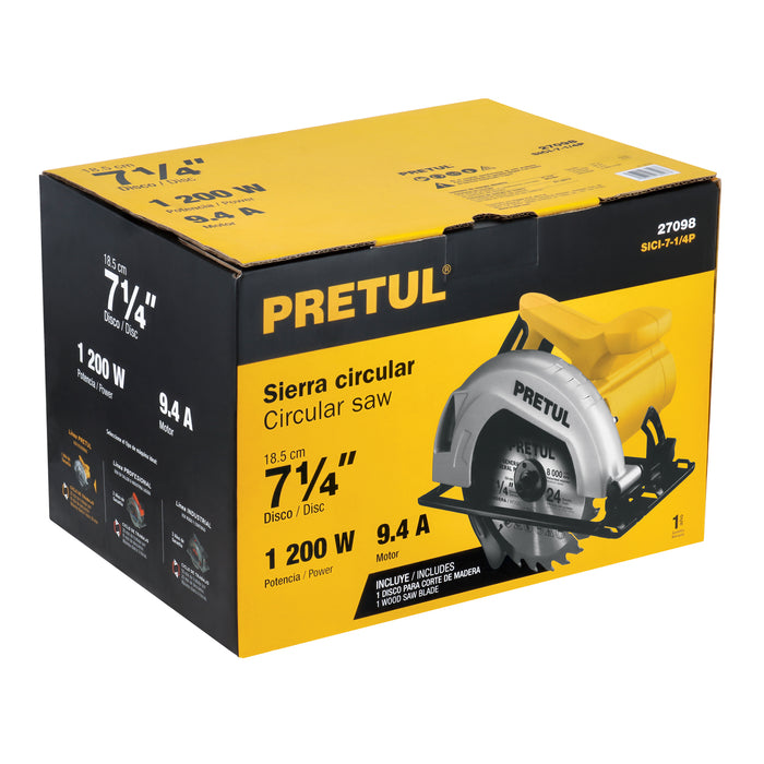 Sierra circular 7-1/4' 1200 W, Pretul Código: 27098