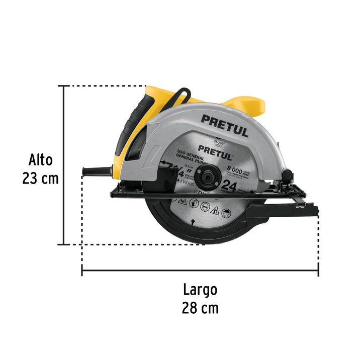 Sierra circular 7-1/4' 1200 W, Pretul Código: 27098
