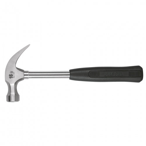 Martillo pulido, 16 oz, uña curva, mango tubular, Pretul 22270 SJ-16P