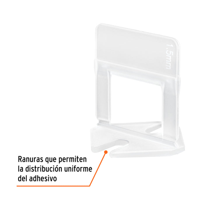 Bolsa con 100 anclas de 1.5 mm, para nivelación de azulejos 102876 SN-CL15