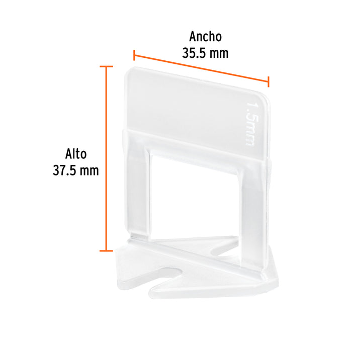 Bolsa con 100 anclas de 1.5 mm, para nivelación de azulejos 102876 SN-CL15