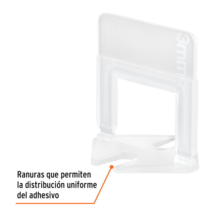 Bolsa con 100 anclas de 3 mm, para nivelación de azulejos 102877 SN-CL30