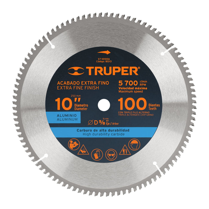 Disco sierra 10' para aluminio, 100 dientes centro 5/8' 18313 ST-10100A