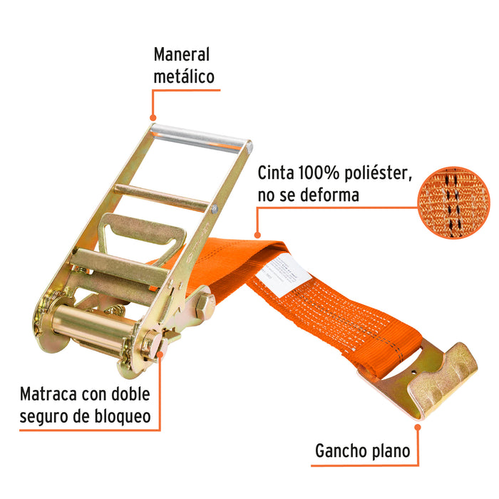 Sujetador con matraca carga máxima 6000 kg, Truper 10313 SU-6000