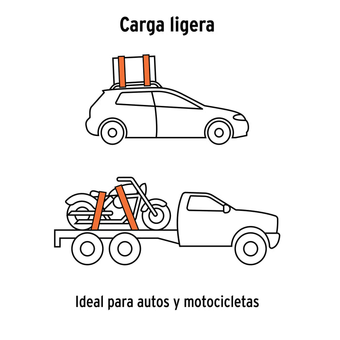 Juego de 4 sujetadores con matraca carga máxima 675 kg 101742 SU-675R4