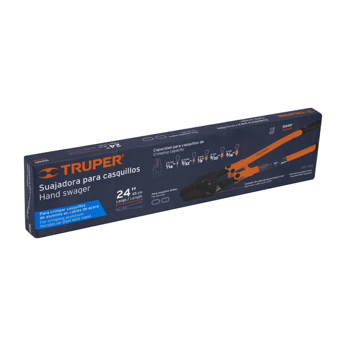 Suajadora 24' para casquillos con cortador de cable, Truper 102487 SUCA-24