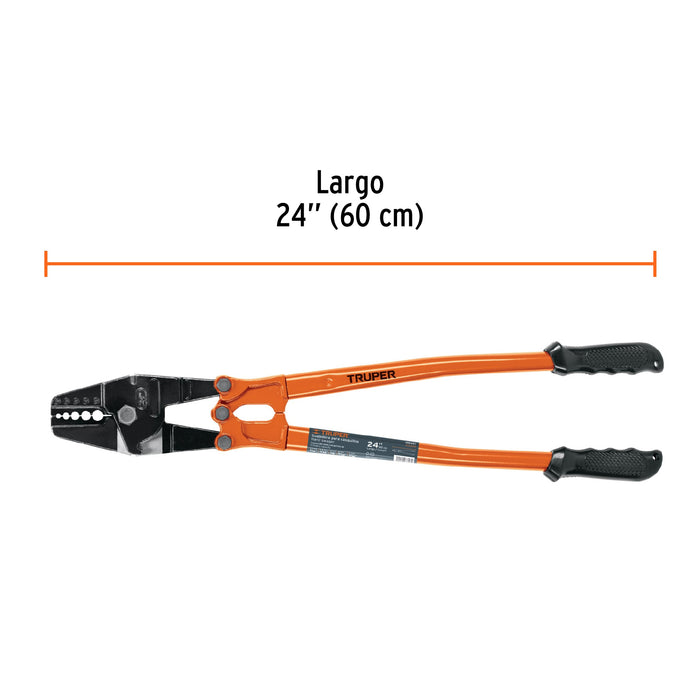 Suajadora 24' para casquillos con cortador de cable, Truper 102487 SUCA-24