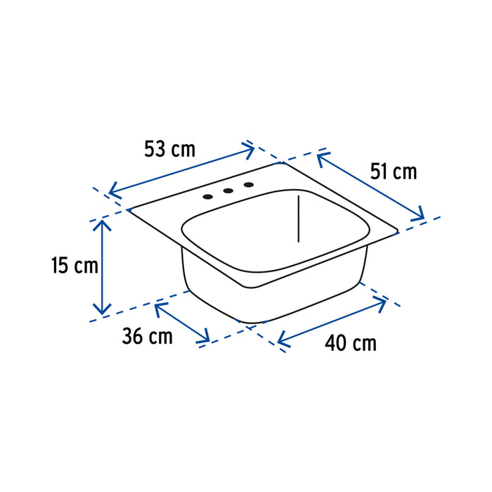 Tarja de empotrar sencilla 50x53cm, Foset 49171