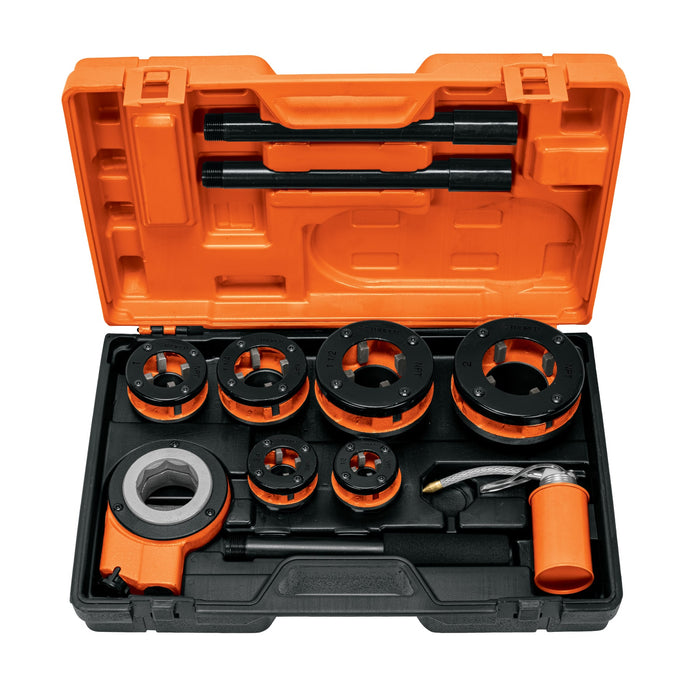 Juego de 9 tarrajas para tubo de 1/2' a 2', Truper 13071 TA-851