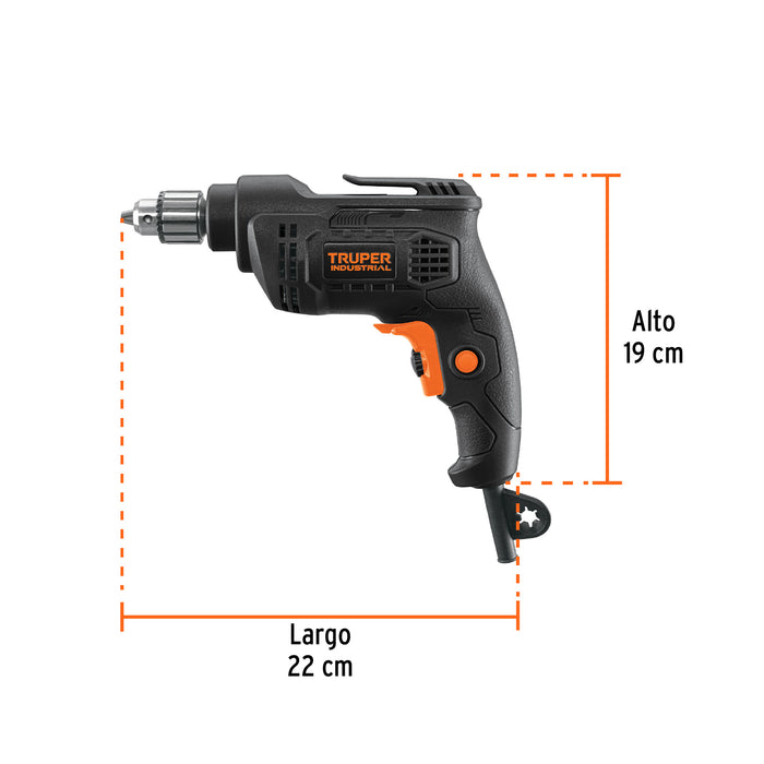 Taladro 1/4' 380 W, industrial, Truper Código: 103067