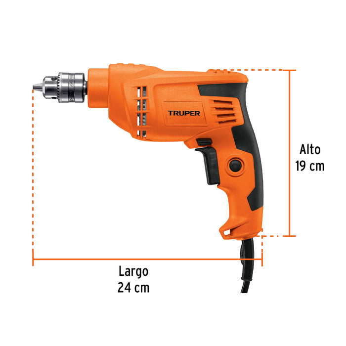 Taladro 3/8' 400 W, profesional, Truper Código: 16708