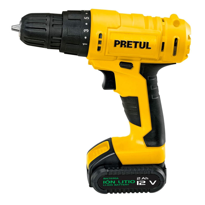 Taladro inalámbrico 3/8', 12 V, Pretul 29975 TALI-12P
