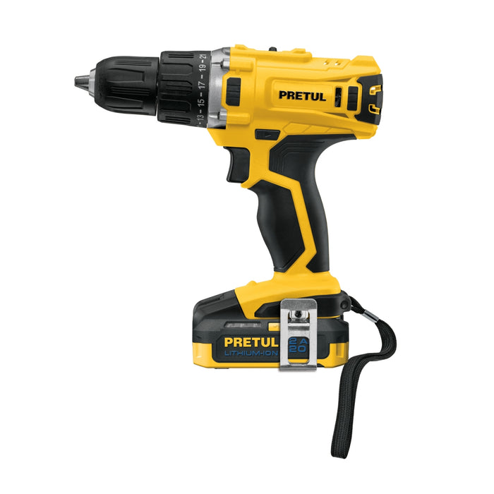 Taladro inalámbrico 1/2', 20 V, Pretul 26118 TALI-20P2