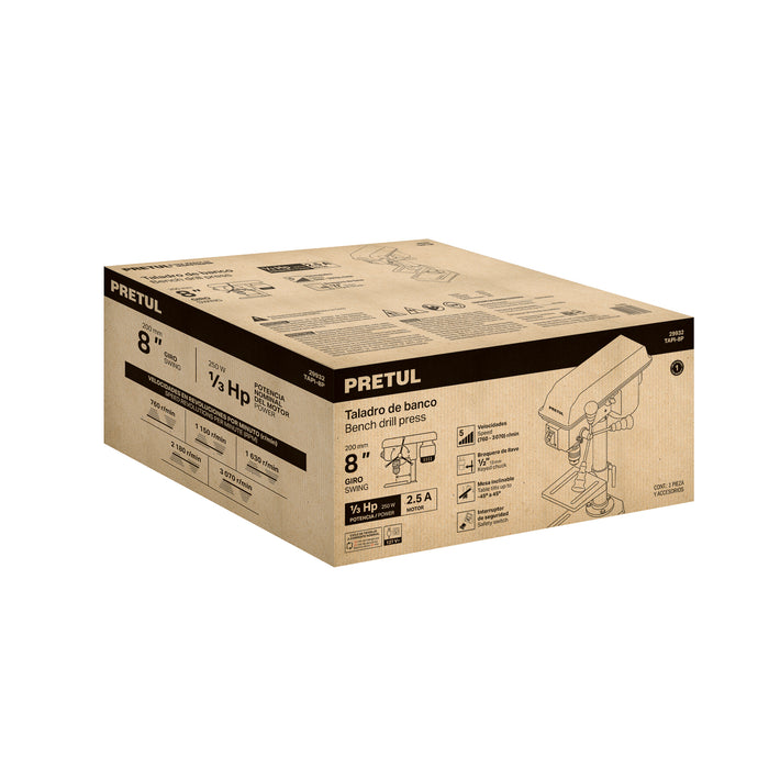 Taladro de banco 1/2", 1/3 HP 29932 (250 W) (TAPI-8P)