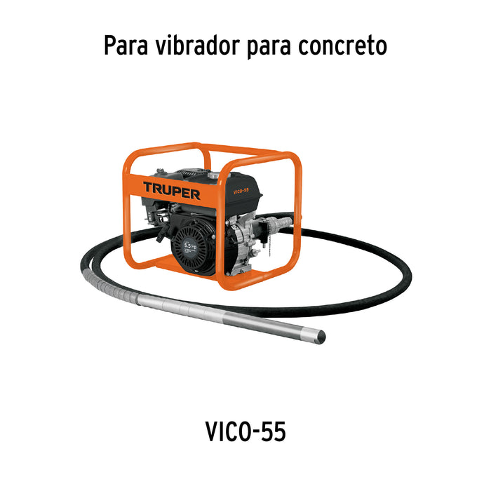 Vibrador para concreto con motor a gasolina, 5.5 HP, Truper 103237 VICO-55
