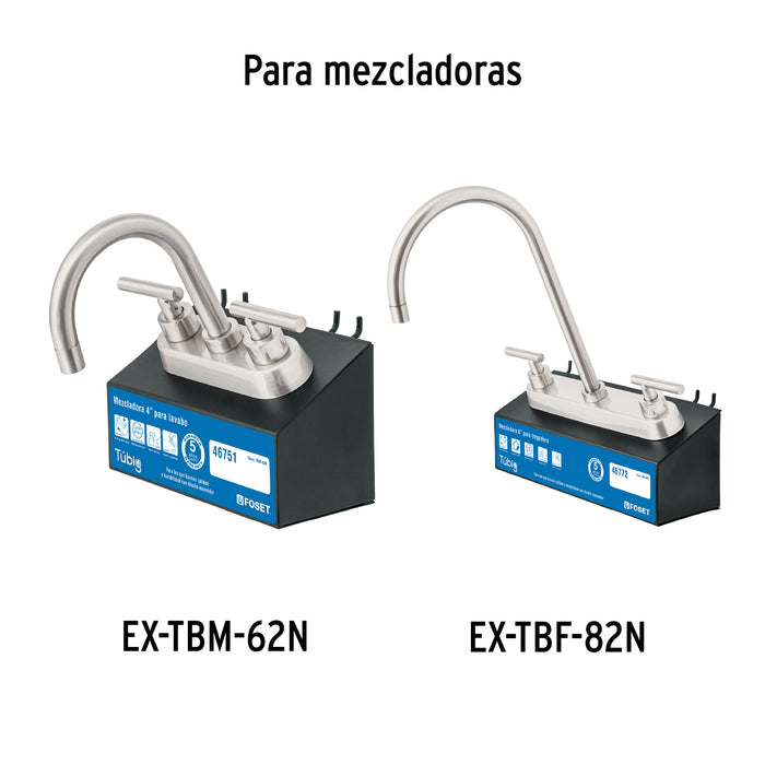 Juego de 2 manerales para mezcladora, palanca, satín, Tubig 46867