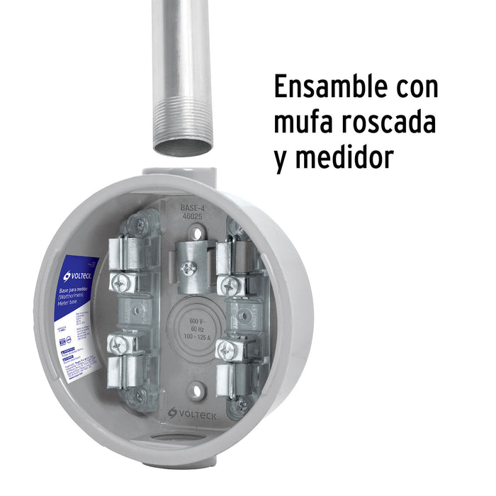 Tubo conduit galvanizado para mufa, 1-1/4', 1.5 m 47389