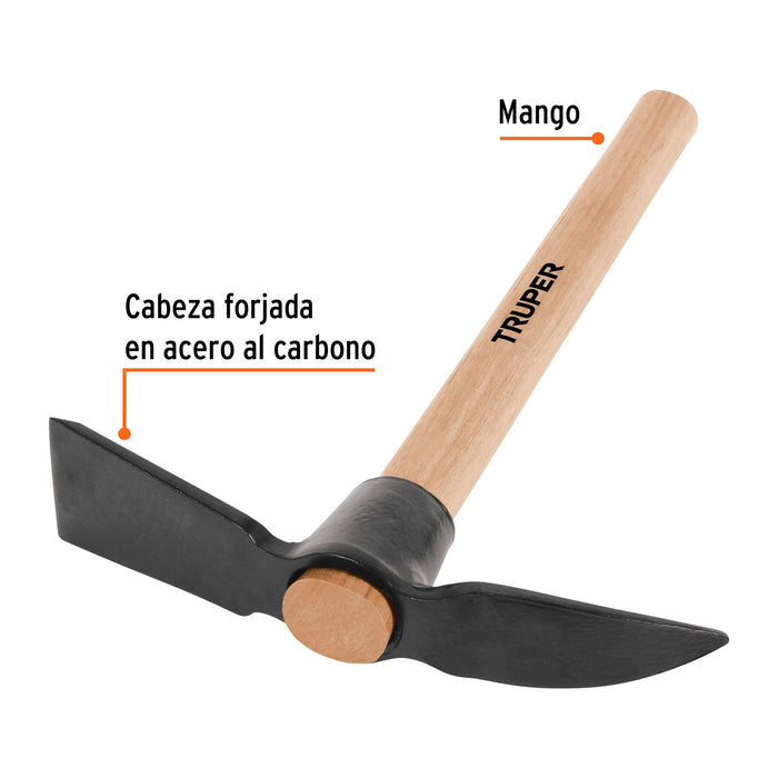 Talacho-pico, mango de madera 14', Truper 10927 TJA-2