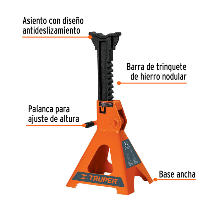 Caja con 2 torres de 6 ton para auto, Truper 14845 TORAU-6