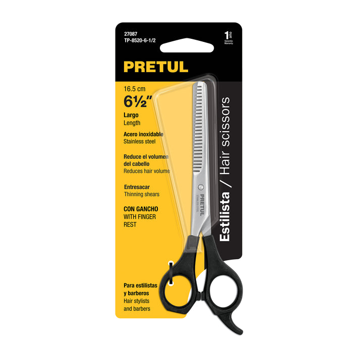 Tijera 6-1/2' acero inox p/estilista p/degrafilado, Pretul Código: 27087
