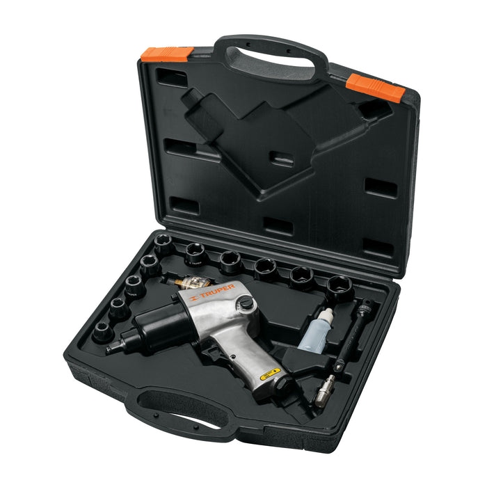 Kit de llave de impacto 1/2' ind. con estuche plástico 18281 TPN-734H-2K