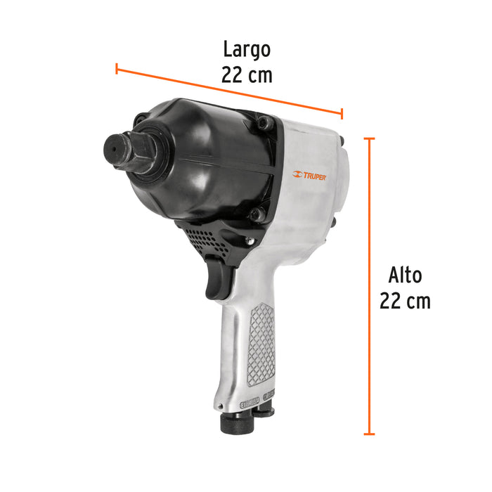 Llave de impacto neumática 3/4', industrial, Truper 16889 TPN-776X-2