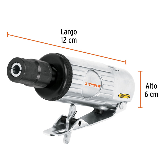 Rectificador neumático 1/4' recto, Truper 11188 TPN-876-2