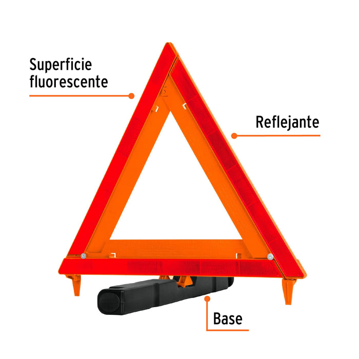 Triángulo de seguridad de 44 cm de alto con estuche plástico 10942 TRISE-435