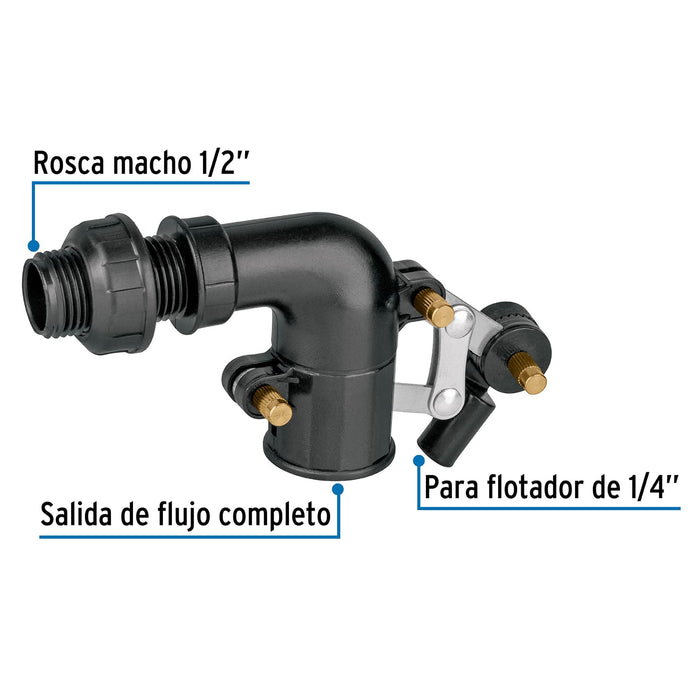 Válvula de POM, 1/2' para flotador, Foset 48082