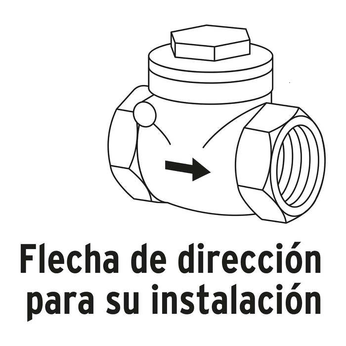Válvula check horizontal de latón, 3/4', Foset 48511