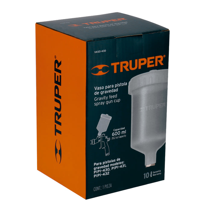 Vaso plástico de repuesto para PIPI-430, Truper 18066 VASO-430