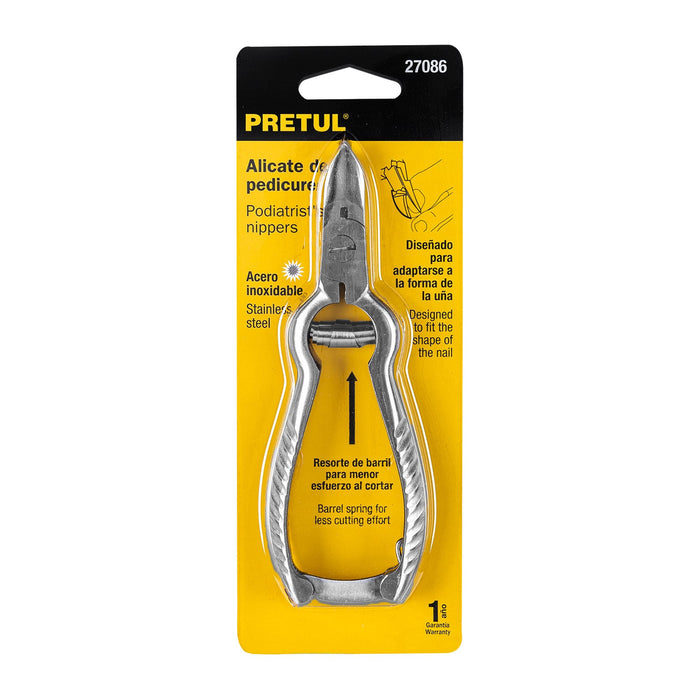 Alicate 6' de acero inoxidable para pedicure, Pretul 27086